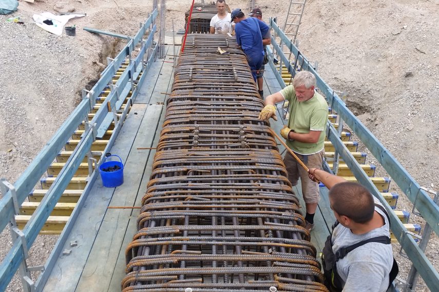 Ingenieurbau Brueckenbau Armierungsarbeiten Baustahlverlegung Baustahlarmierung Betonstahlarmierung