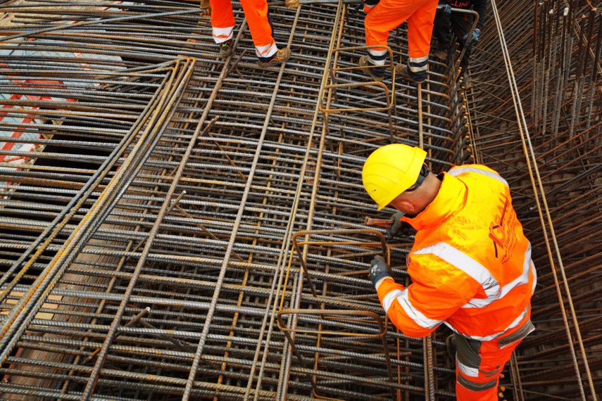 Ingenieurbau Arbeiten an der Direktrampe bei Nürnberg