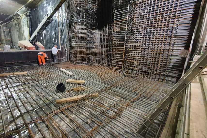 Tunnelbau Baustahlarmierung Eisenflechterei